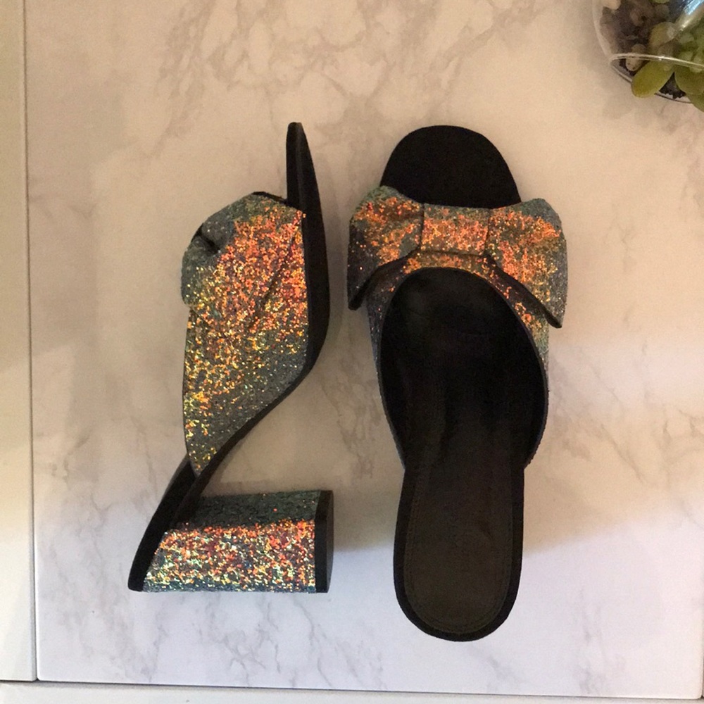 Mermaid Glitter Urban Outfitters chunky heel mule - Picture 3 of 8
